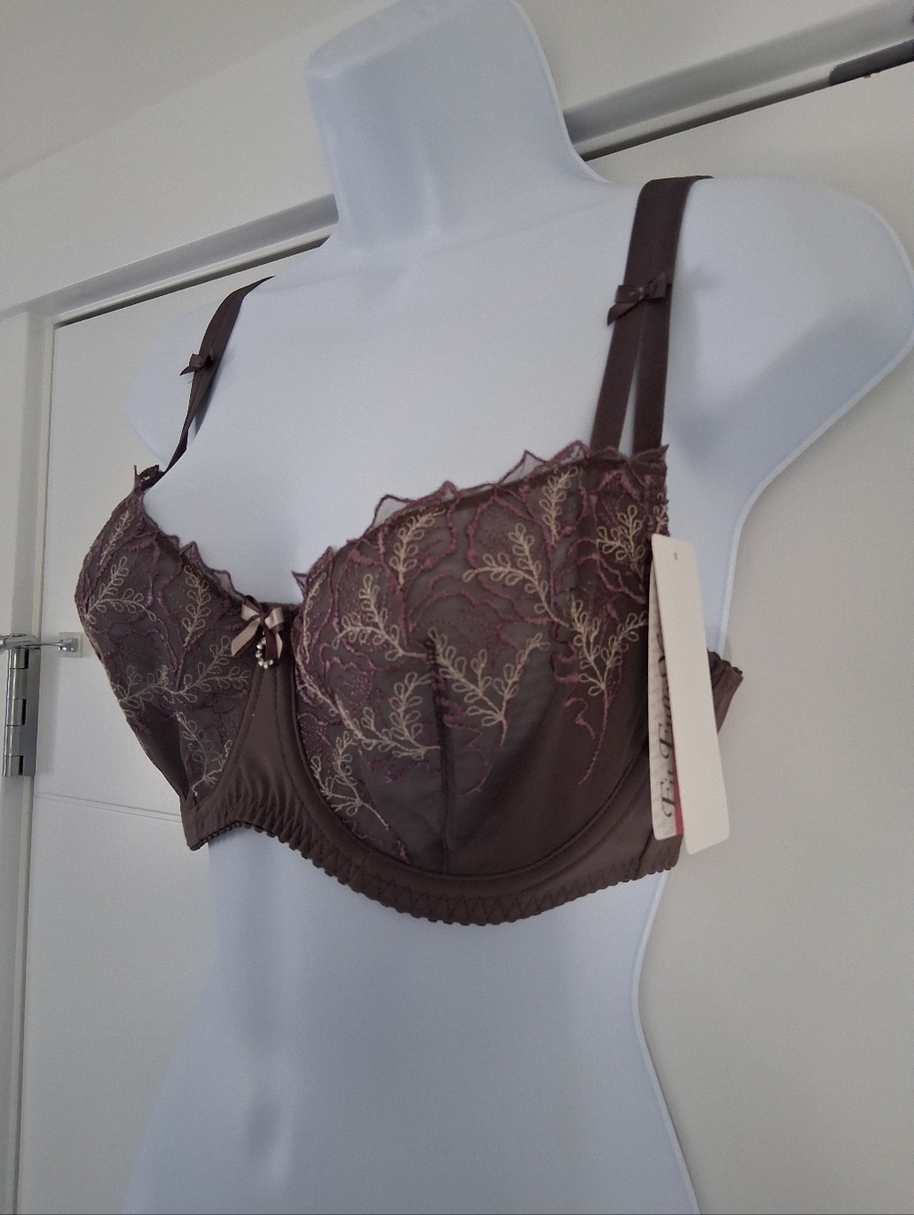 NWT Fit Fully Yours Lingerie/ Bridget Underwire Bra in Deep Mauve Plum/ Size 30F - Picture 4 of 13
